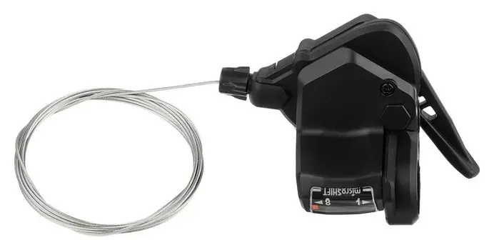 Шифтер Microshift, правый Ts38-8r, 8 ск., с тросом 2050 мм