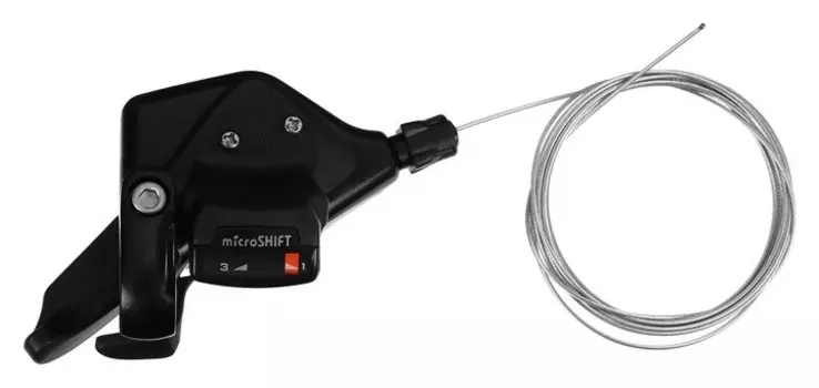 Шифтер Microshift, Ts71-3l, левый 3ск, с тросом 1800мм