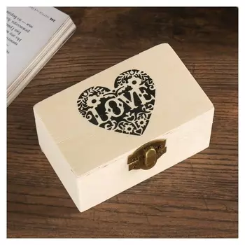 Шкатулка дерево для росписи Love 6х10х4,7 см