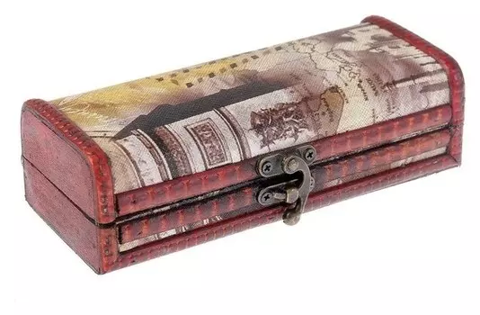 Шкатулка-купюрница дерево "Карта" 5,5х17,5х8 см