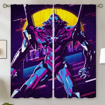Evvangelionn Living Room Curtains for Living Room 2 Elegant Pieces Bedroom Decoration Home Interior Curtains Blinds Shades Blind W50xH70cmx2pcs-CL