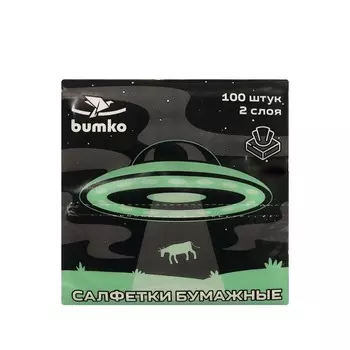 Бумажные салфетки двухслойные V-сложение Bumko НЛО 100шт