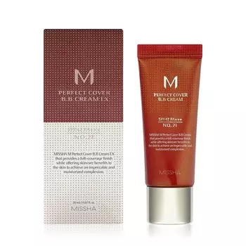 BB крем для лица Missha Perfect Cover " Идеальное покрытие " SPF 42/PA+++ 21 20мл