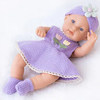 Cross-border Hot Sale 12-inch Baby Doll Cute Vinyl Doll Sleeping With Soothing Doll Doll Factory Direct Sales 30CM розовый