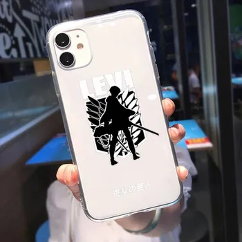 RUICHI Атака Титанов Чехол для телефона с аниме для iPhone 11 12 Mini 13 Pro XS Max X 8 7 6s Plus 5 SE XR Прозрачный чехол iPhone11