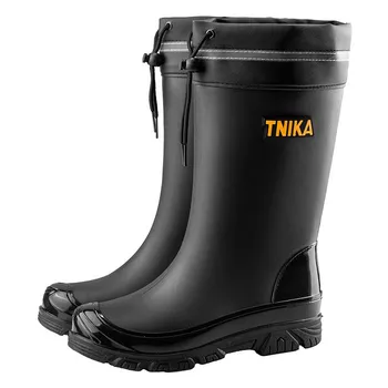 New Men Rain Shoes Boots Waterproof Rubber Shoes for Fishing Husband Work Safety Man Mid-Tube Rain Boots Non-Slip Water Footwear 39
