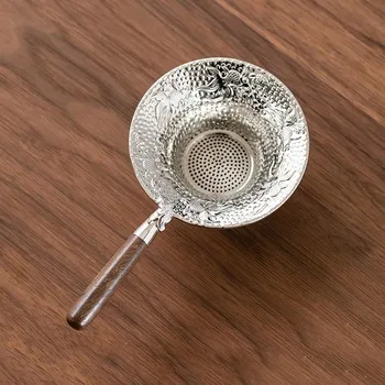 Металлическая сетка для чая, фильтр из нержавеющей стали, сито, чайная посуда, кружевные заварочные устройства для чая