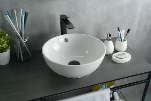Раковина Gid Esfera N9002 накладная 38х38 белая