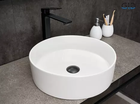 Раковина Gid Esfera N9423 накладная 40х40 белая