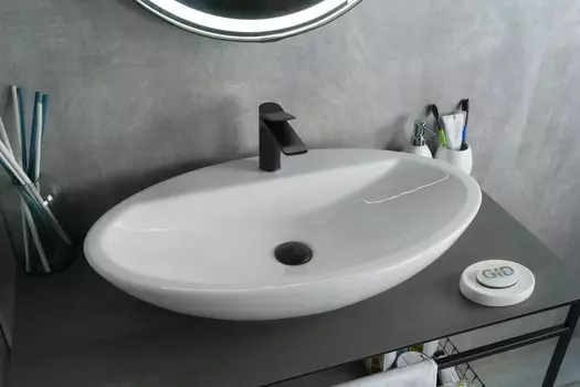 Раковина Gid Lago N9435 накладная 73х41,5 белая