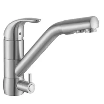 Смеситель для кухни Kaiser Safira 15066-5 с подключением к фильтру Silver