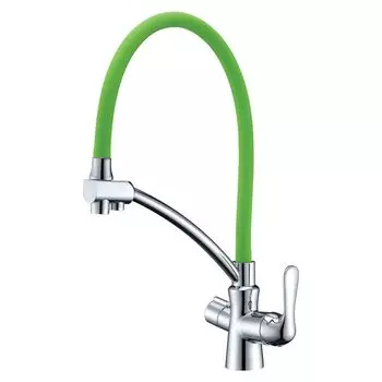 Смеситель для кухни Lemark Comfort LM3070C-Green с подключением к фильтру