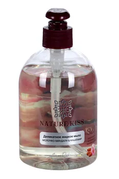 Мыло жидкое Nature Kiss Молочко миндаля и кашемир деликат, 480 мл
