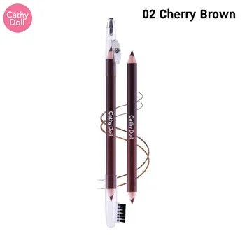 Карандаш для бровей Cathy Doll 2-тоновый 1г+1г №01-03 - Thai Cosmetic 01 Dark Brown