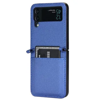 Матовый кожаный чехол с защитой от царапин для Samsung Galaxy Z Flip 4 5g Flip4 Zflip4 Flip 3 Flip3 Нескользящий чехол для мобильного телефона for Samsung Z Flip 3 фиолетовый