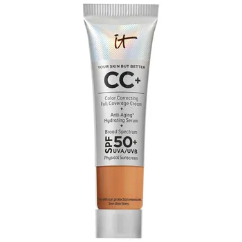 IT Cosmetics CC+ Крем-основа для коррекции цвета с полным покрытием и SPF 50+, цвет Tan