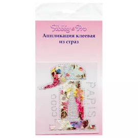 Аппликация клеевая из страз 'Paris', Hobby &amp; Pro (6 нежность)