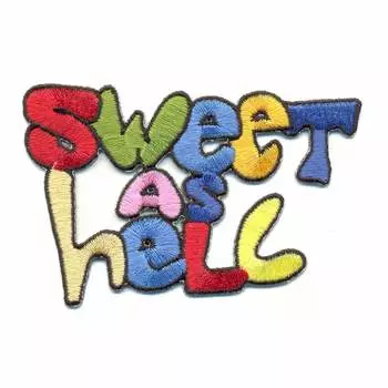 AD1182 Термоаппликация Sweet as hell (сладкий как ад), 5*9 см, Hobby&amp;Pro