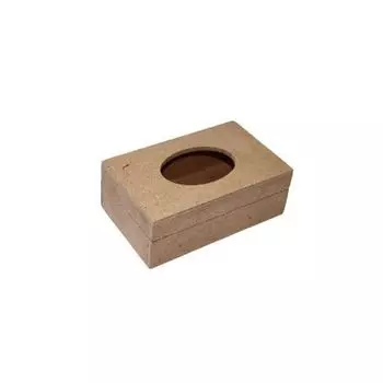 AH6140144 Заготовка из МДФ 'Салфетница прямоугольная, овальный вырез', 18х11х9 см