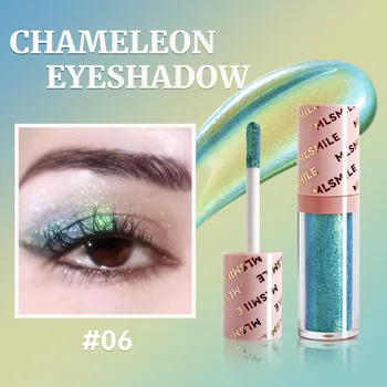 Жидкие тени для век Chameleon. Перламутровые взрывные одноцветные поляризованные металлические тени для век. Легко наносятся и идеально подходят для создания индивидуального образа. 4ml