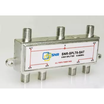 Разветвитель TV-IN-6xTV-OUT, серебристый SNR (SNR-SPLT6-SAT)
