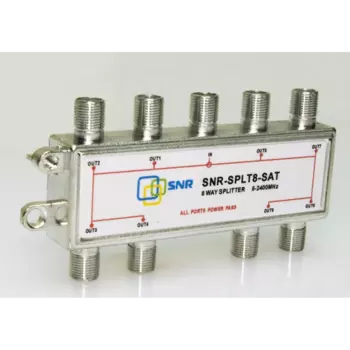 Разветвитель TV-IN-8xTV-OUT, серебристый SNR (SNR-SPLT8-SAT)