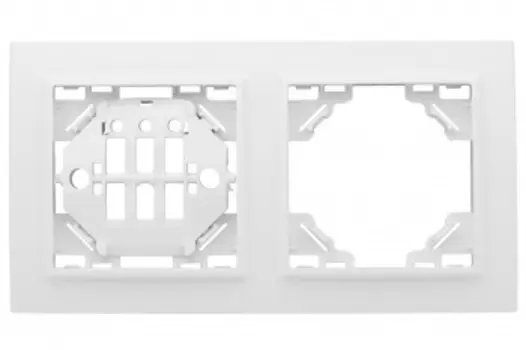 Рамка EKF Basic Минск, горизонтальная, 2-поста, белый (ERM-G-302-10)