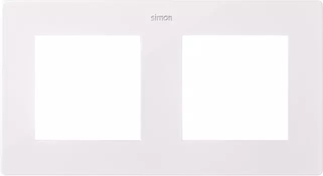 Рамка Simon 24, горизонтальная и вертикальная, 2-поста, белая (2400620-030)