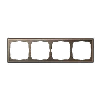 Рамка Systeme Electric ARTGALLERY, горизонтальная и вертикальная, 4-поста, МОККО (GAL000604)