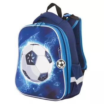 Ранец Brauberg Premium Sports, анатомическая, вентилируемая, формоустойчивая спинка, 2 отделения, синий (227814)