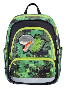 Ранец Step By Step BaggyMax Speedy Green Dino, ортопедическая, вентилируемая, жесткая, 2 отделения, зеленый (00138536)
