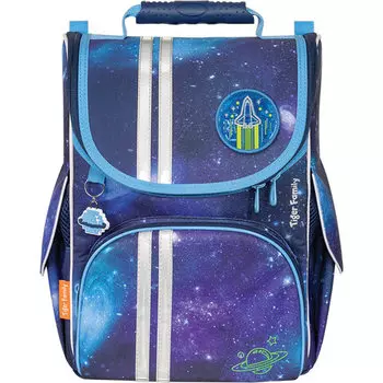 Ранец TIGER FAMILY Nature Quest Super Galaxy, анатомическая, вентилируемая, формоустойчивая спинка, 1 отделение, мультиколор (228880)