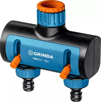 Распределитель воды двухканальный GRINDA PROLine TS-2, механический, 3/4" (19 мм) - 1" (25 мм) (8-426312/8-426312_z02)