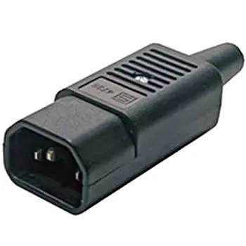 Разъем IEC 320 C14, черный Hyperline (CON-IEC320C14)