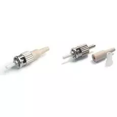 Разъем Hyperline ST-MM-0.9 клеевой ST, MM(для многомодового кабеля), 0.9 мм, корпус металл, (белый хвостовик)