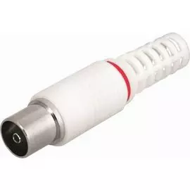 Разъем Rexant 06-0010-A антенный на кабель, (гнездо-TV), белый
