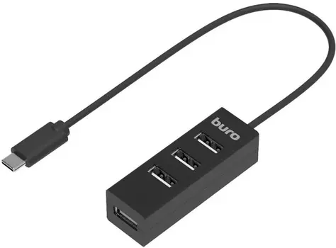 Разветвитель Buro BPH-C-1906 BU-USBC-HUB-4U20 USB-C 4порт. черный (2021258)