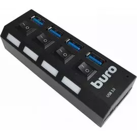 Разветвитель Buro BU-HUB4-U3.0-L черный