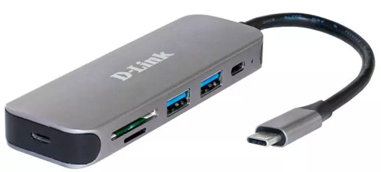 Разветвитель D-link DUB-2325/A2A 2xUSB 3.0, 1xUSB Type-C, слотами для карт SD и microSD и разъемом USB Type-C