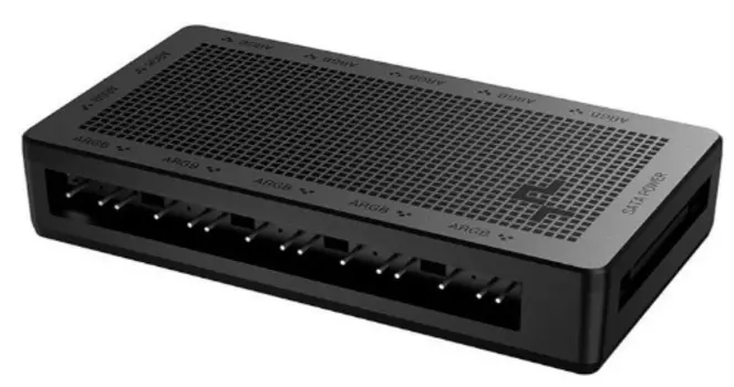 Разветвитель Deepcool SC700 подсветки, 3-pin 5V-D-G (ARGB), SATA Power (15 pin) - 3-pin 5V-D-G (ARGB), black