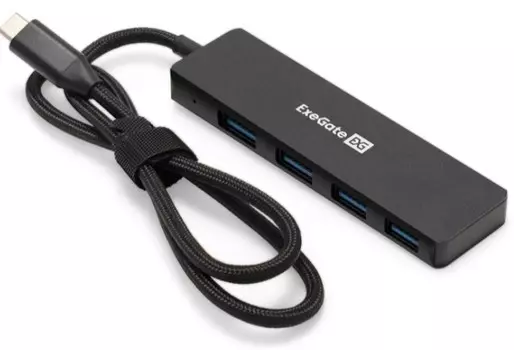 Разветвитель Exegate DUB-4C/3 EX297631RUS USB-Хаб, USB Type C --> 4*USB 3.0