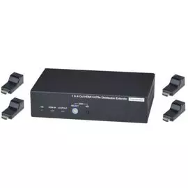Распределитель SC&T HE04SEK (удлинитель-распределитель+4 приёмника) HDMI 1.4 (1 вход/4 выхода) с передачей по кабелю витой пары CAT5e на удалённые при