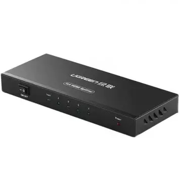 Разветвитель HDMI UGREEN 40202EU 1 In 4 Out EU. Цвет: черный