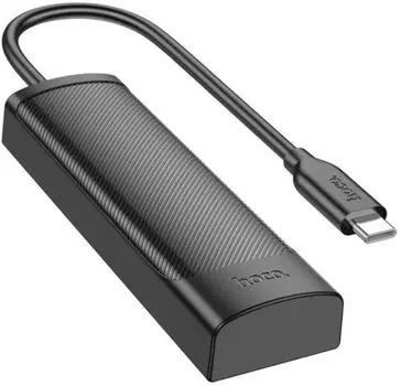 Разветвитель Hoco HB41 USB-C Type-C 4порт. черный