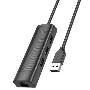 Разветвитель Hoco HB42 USB 3порт. Черный (2002496)