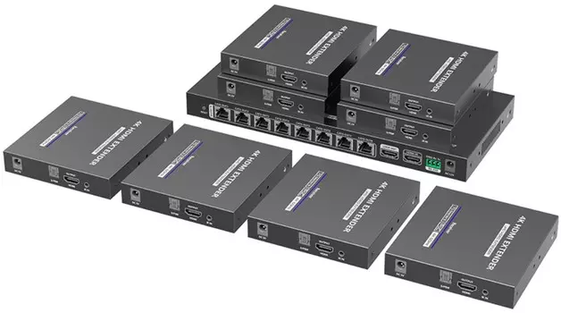 Разветвитель LENKENG LKV828P-I 1*8 HDMI, 4K, ИК, CAT6, до 70 метров