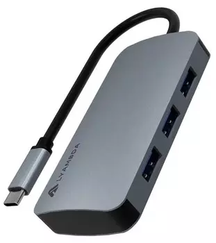 Разветвитель Lyambda LC118 Type-C 5 в 1 USB/PD Hub
