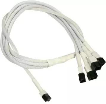 Разветвитель Nanoxia NX34A60W для вентиляторов 3-pin в 4 х 3-pin, 60 см, белый