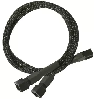 Разветвитель Nanoxia NX3PY60 3-pin в 2 х 3-pin, 60см, черный