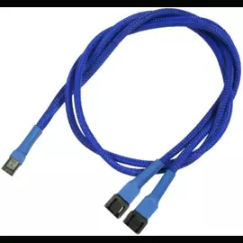 Разветвитель Nanoxia NX3PY60B 3-pin в 2 х 3-pin, 60см, синий